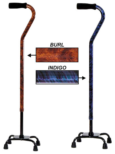 quad cane with large base