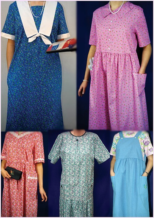Womens Poly-Cotton, Open-Back (Back Wrap), Short Sleeve Dress