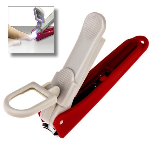 lighted nail clipper with magnifier