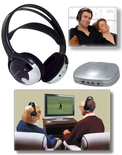 TV Listener J3 Rechargeable Stereo Wireless Headset