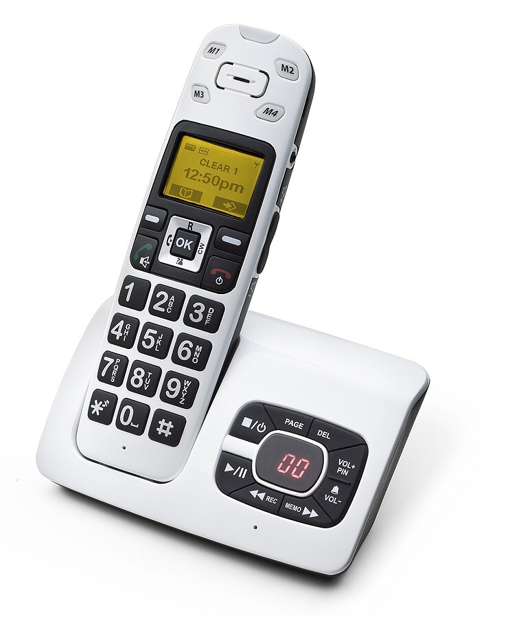 A500 Amplified Talking Cordless Phone with Digital Answering Machine
