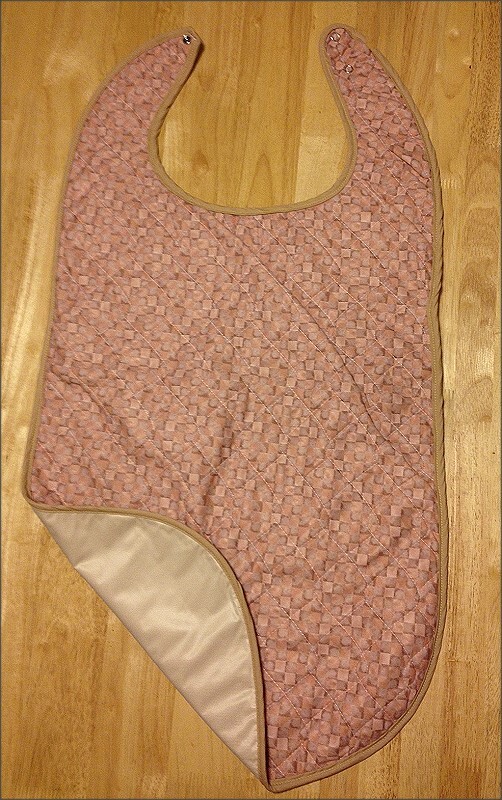 Brushed Poly quilted adult bib
