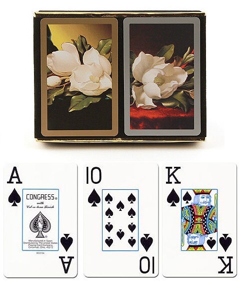 congress southern charm floral playing cards with large print