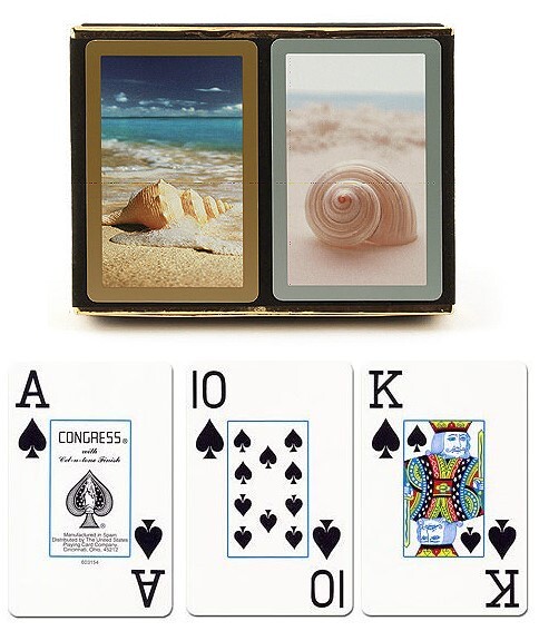 congress beach delight playing cards with large print