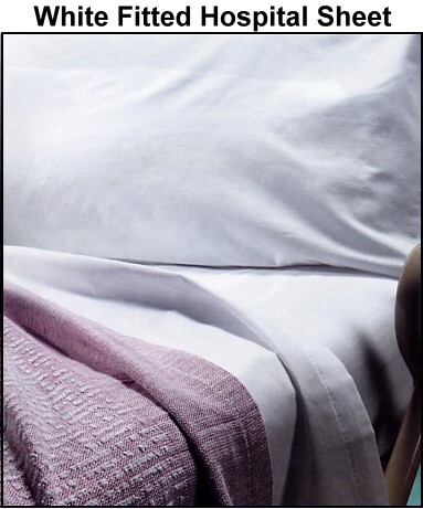white fitted hospital sheet