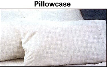 white standard pillowcase