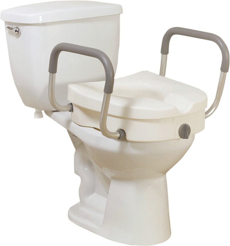 toilet seat with removable arms