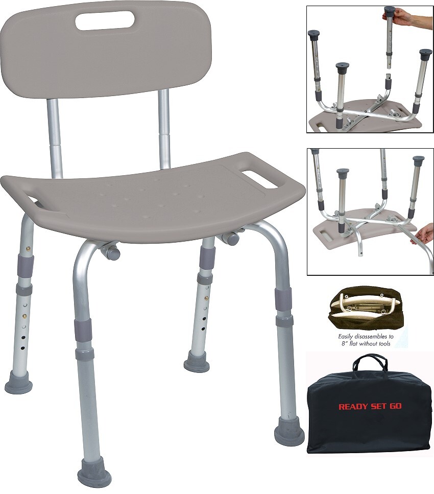 Deluxe Portable Bath Chair for Travel