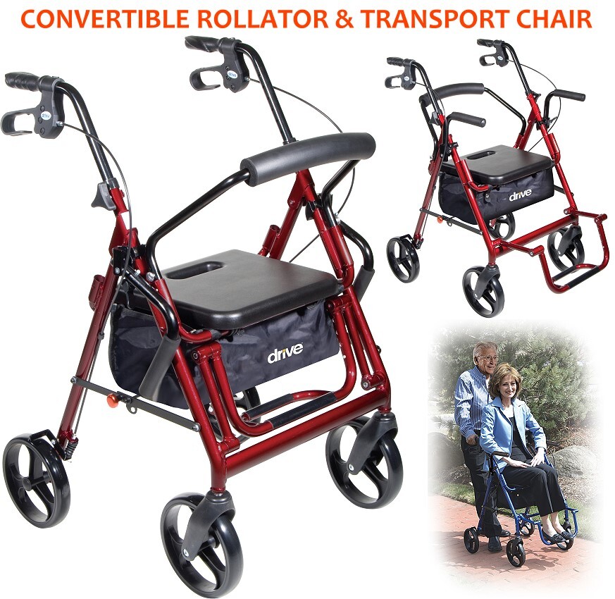 Combination Wheelchair and Rollator