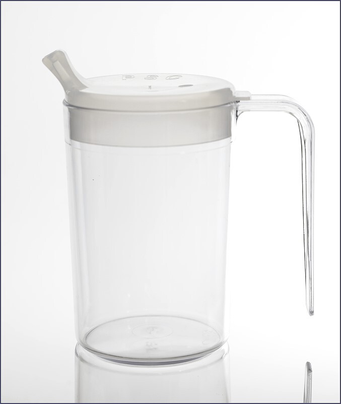 PSC One Handle Clear Mug with 2 Lids