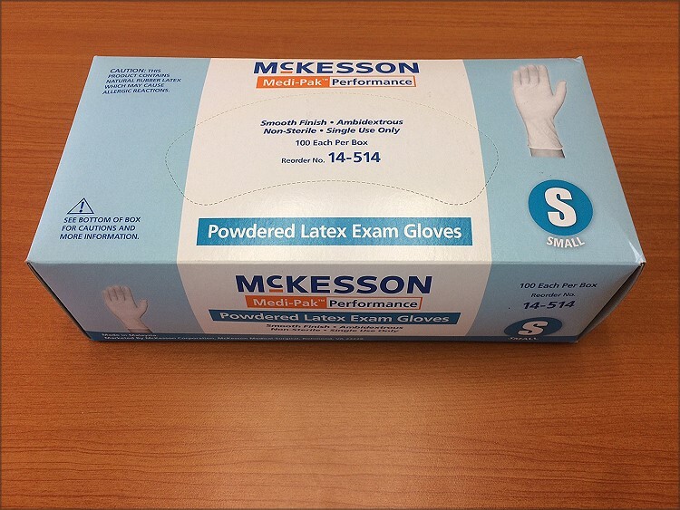Latex Powdered Medical Gloves Small