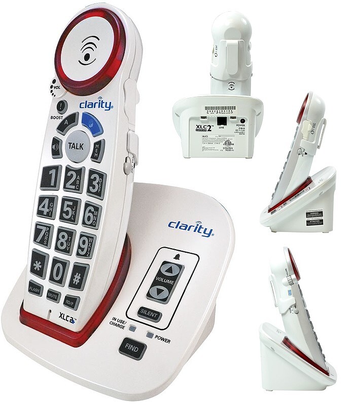Clarity XLC2+ Easy to Use Cordless Phone for Hearing Loss