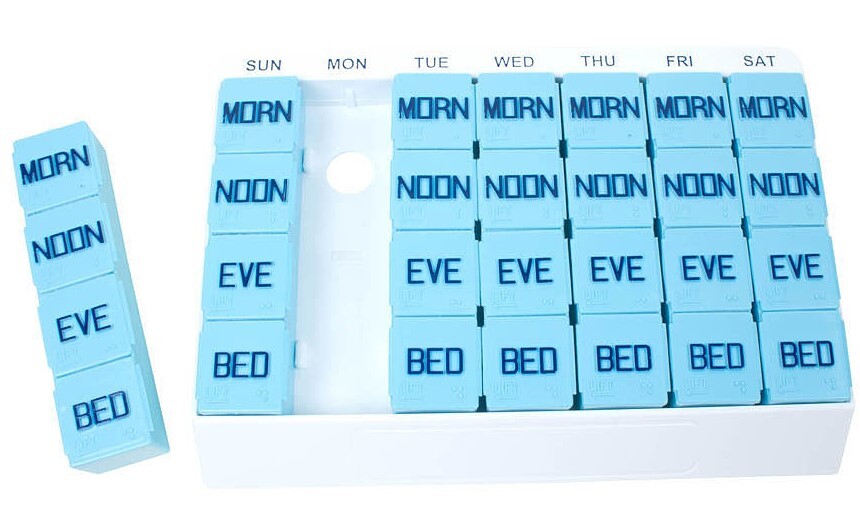 medi tray pill planner box 