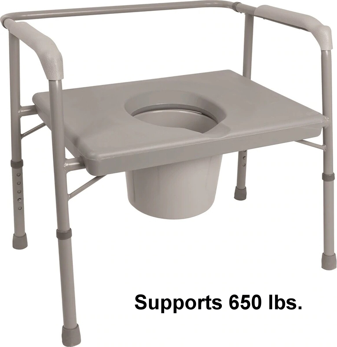 bariatric commode with platform seat 650 lbs