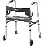 Clever-Lite LS Walker with Seat & Push Down Brakes