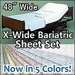 X-Wide Bariatric Deluxe Knit Hospital Sheet Set, 48" x 82"