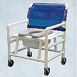 Bariatric PVC Commode / Shower Chair 500 Series Deluxe XW 