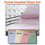 Pastel Percale Hospital Bed Sheet Set, 36 x 80