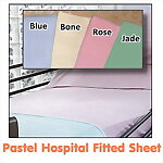 Pastel Percale Fitted Hospital Sheet, 36 x 80