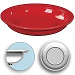 Inner Lip Plate with Skid Resistant Base, 9" Red