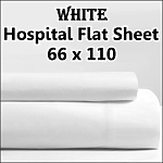 White Percale FLAT Hospital Sheet, 66 x 110