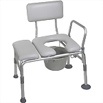Combination Padded Transfer Bench/ Commode