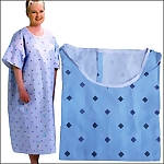 Deluxe Patient Hospital Gown, Blue Diamond