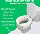 Locking Toilet Seat Riser Hinged for Elongated Toilets