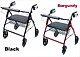 Walkabout Bariatric Folding Rollator, Straight Backbar