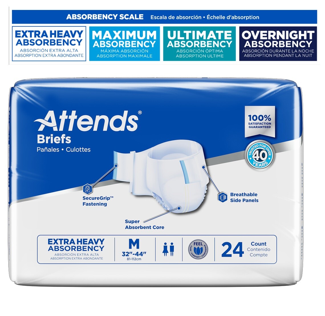 Attends Briefs Extra Heavy Absorbency