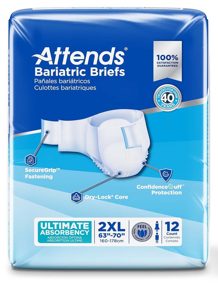Attends Bariatric 2XL Briefs