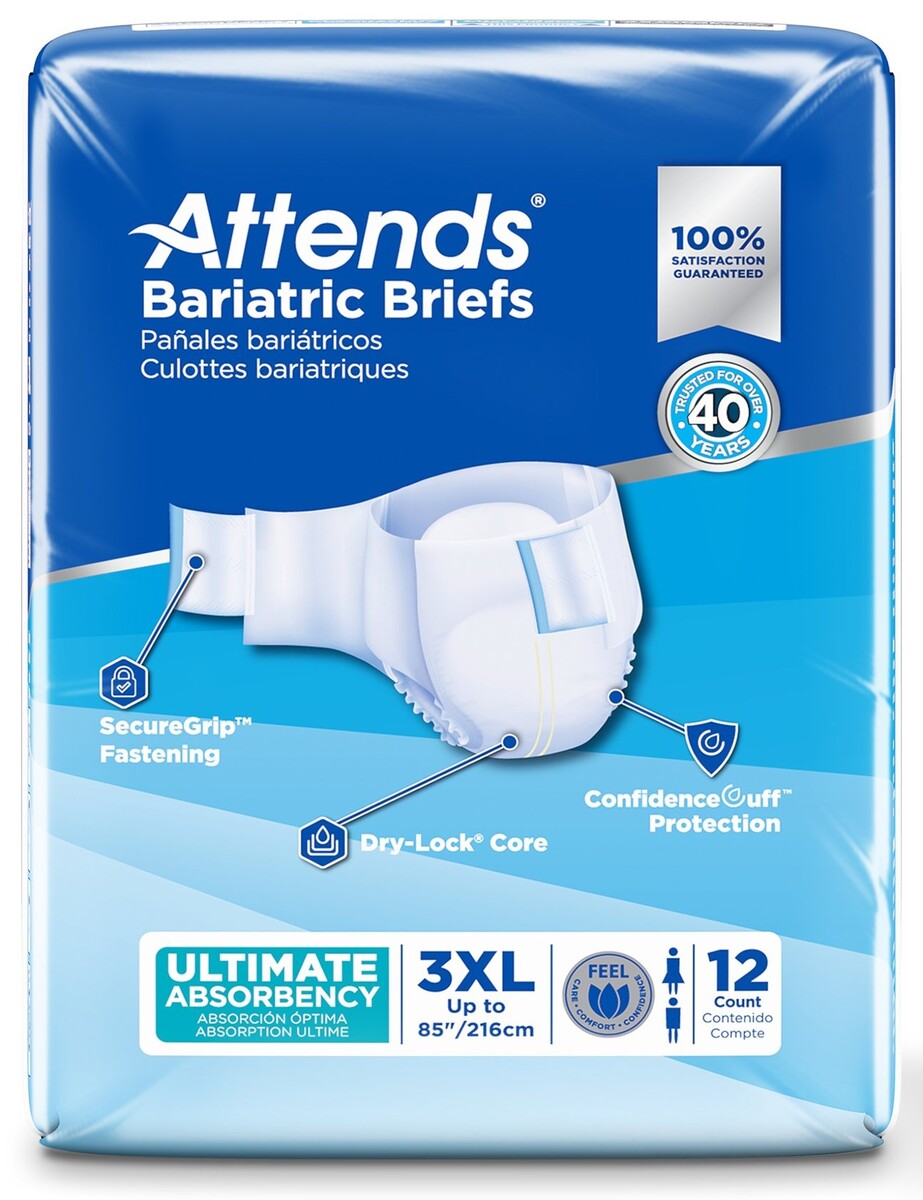 Attends Bariatric 3XL Briefs