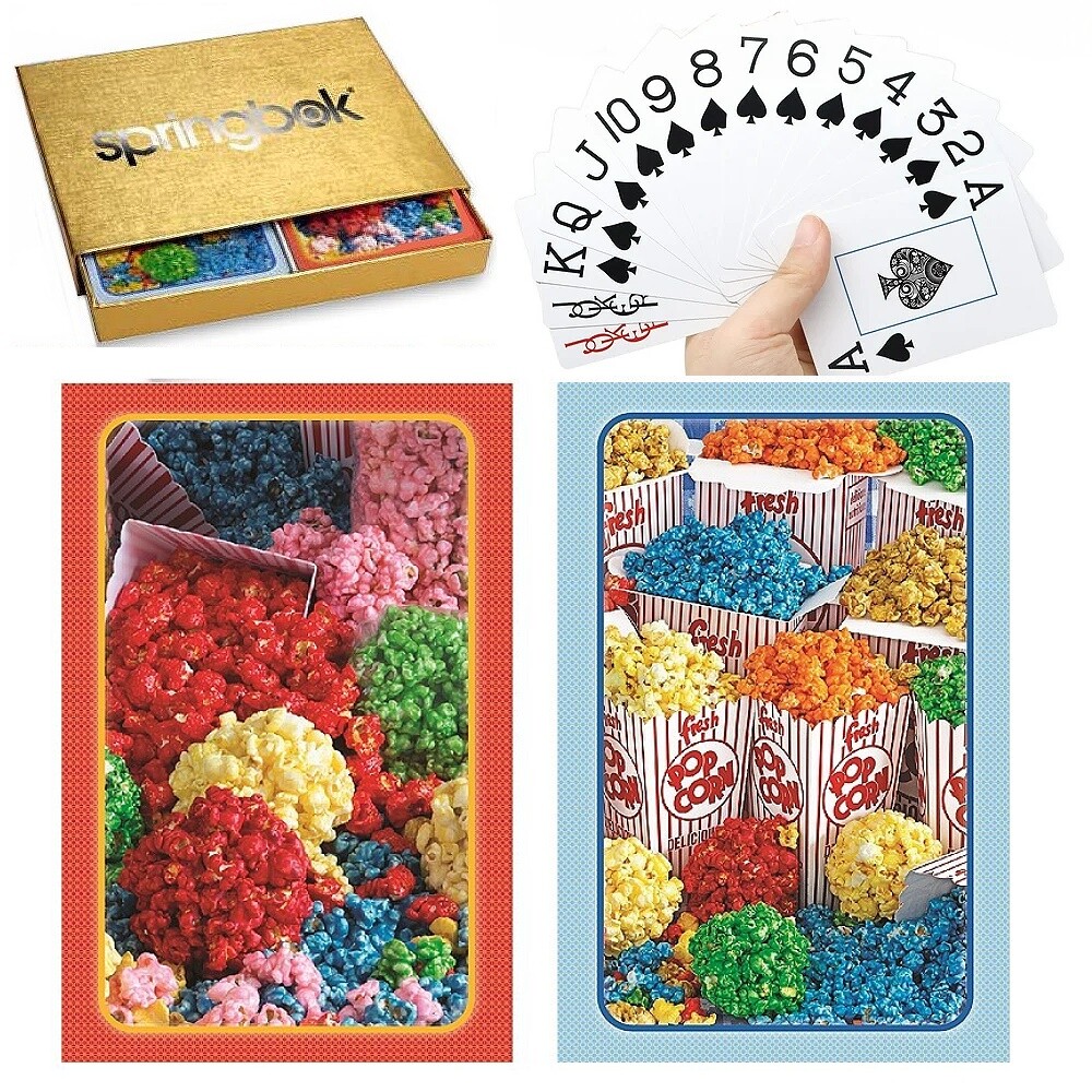 Springbok Technicolor Popcorn Low Vision Playing Cards