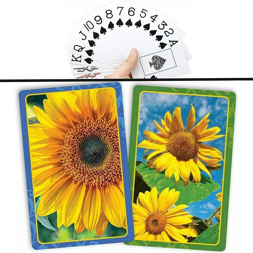 Springbok Sunflower Low Vision Playing Cards for Seniors