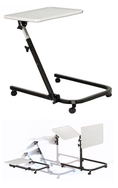 pivot and tilt overbed table