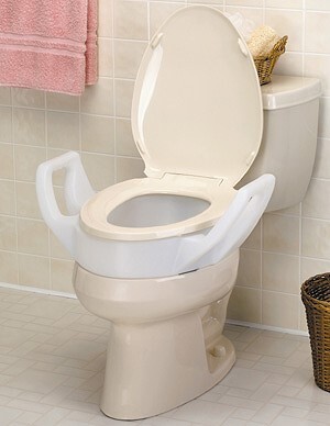 bolt down raised toilet seat