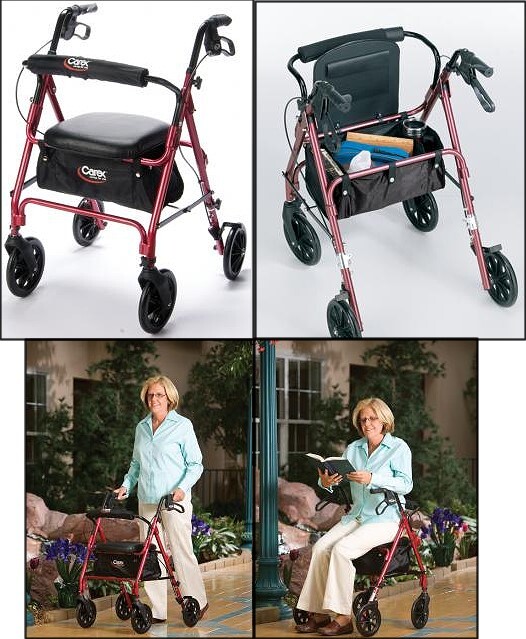 Carex Deluxe 4 Wheel Rollator