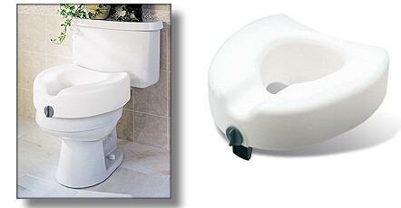 5 inch locking raised toilet seat with no arms