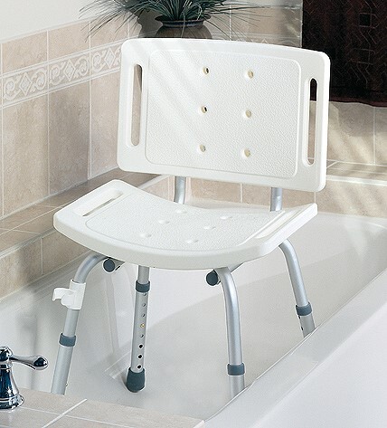 bath and shower chair with back
