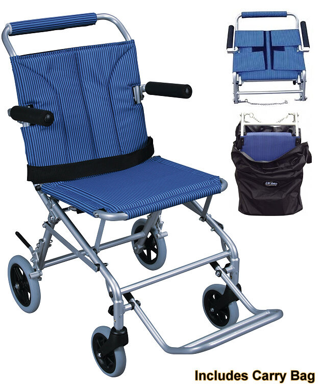 super light folding transport chair with carry bag