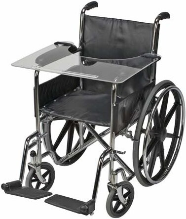 Clear wheelchair tray