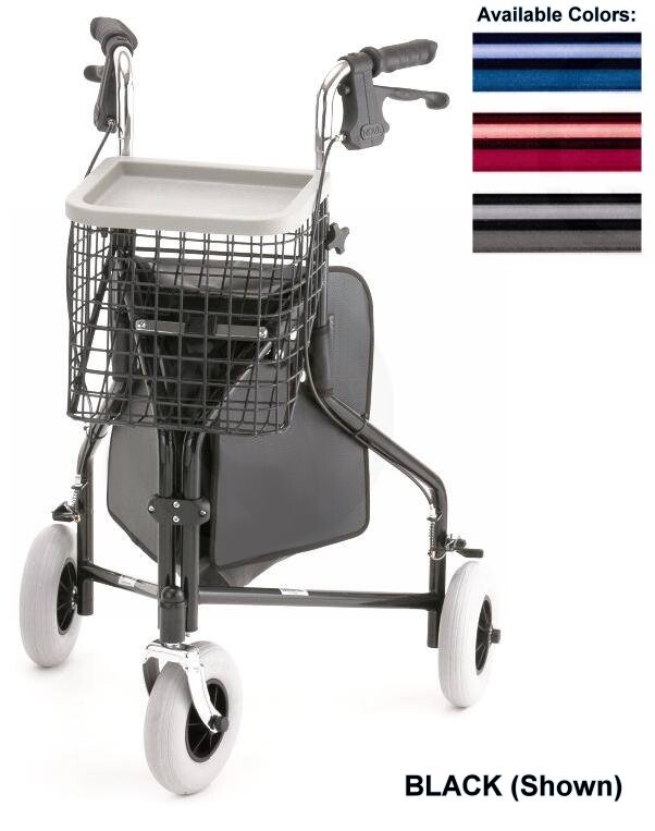 Travelling 3 Wheeled Rolling Walker Rollator
