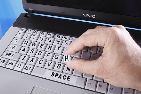 Large Print High Contrast Laptop Stickers Viziflex