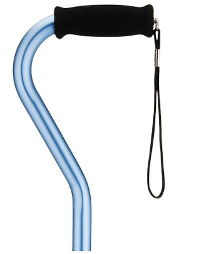 Light Blue Adjustable Offset Handle Cane