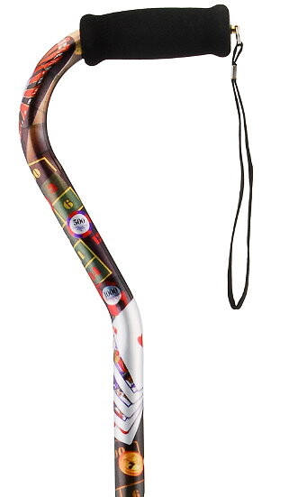 Casino Days Adjustable Offset Handle Cane