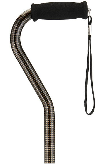 Houndstooth Adjustable Offset Handle Cane