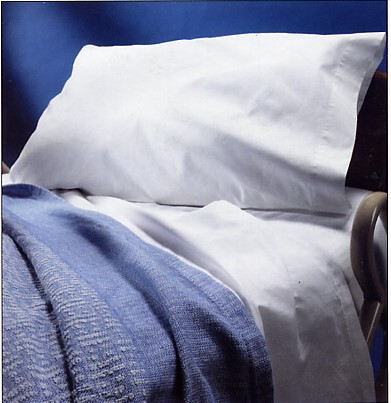 white hospital bed sheet set
