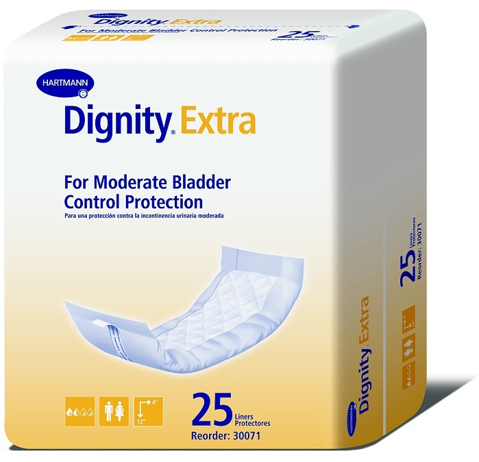 Dignity plus super absorbant liners and bladder control pads