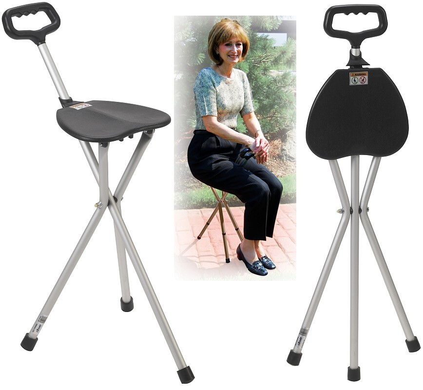 3 Leg Tripod Folding Seat Cane