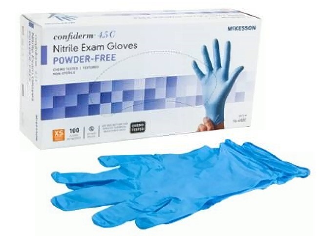 nitrile exam gloves extra small